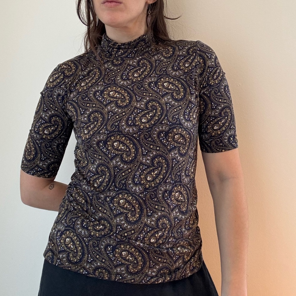 Ralph Lauren Paisley Print turtleneck